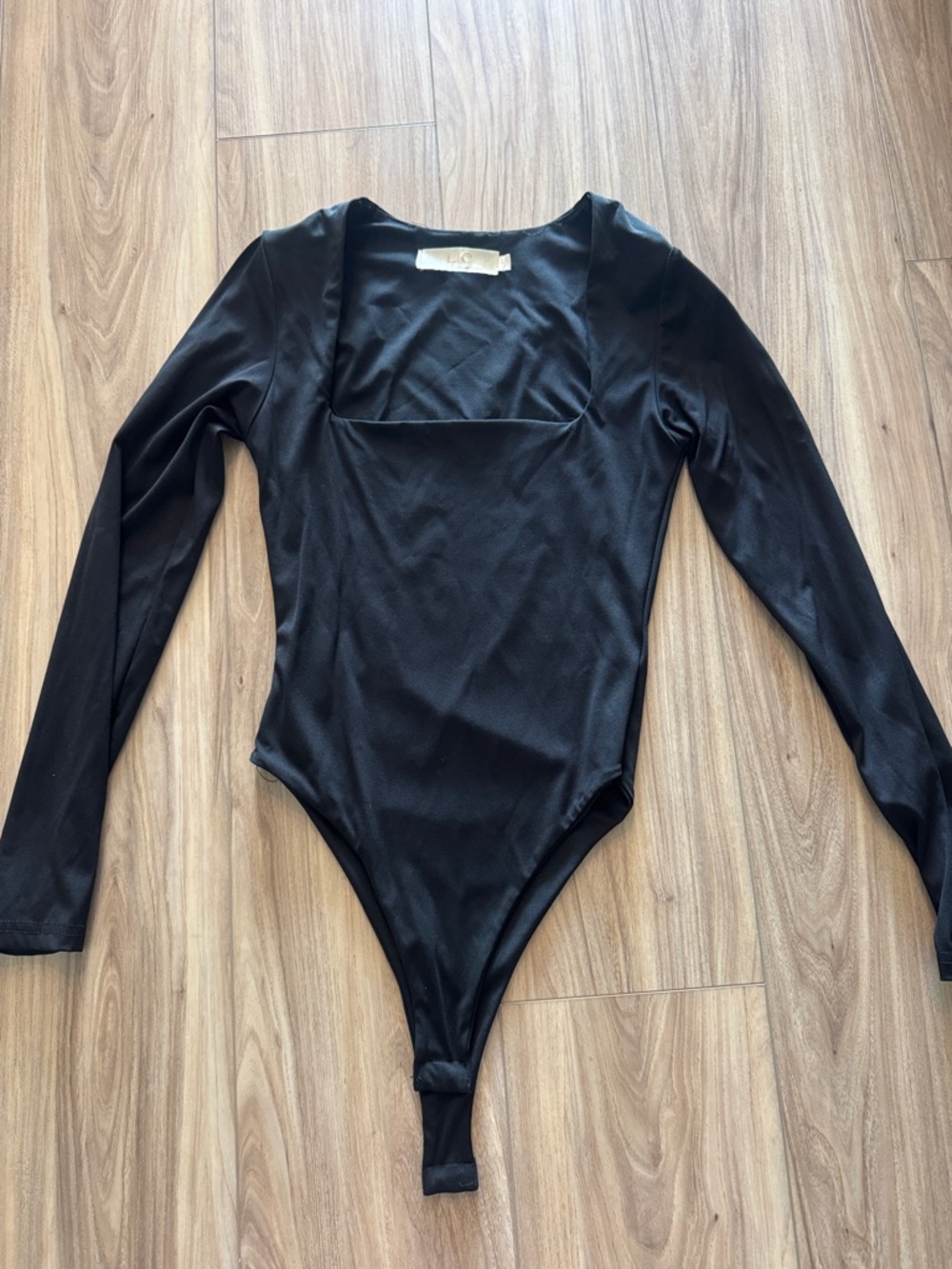 Black Long-Sleeve Girls' One-Piece Bodysuit